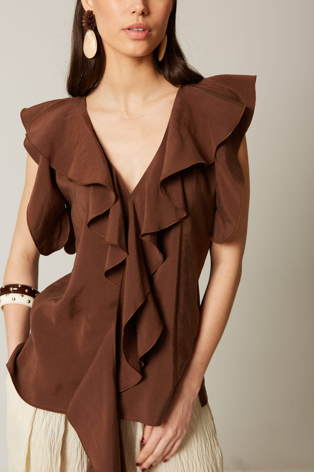 BLUSA SANTIAGO MARRON