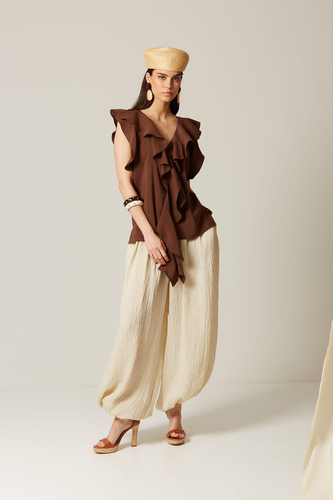 BLUSA SANTIAGO MARRON