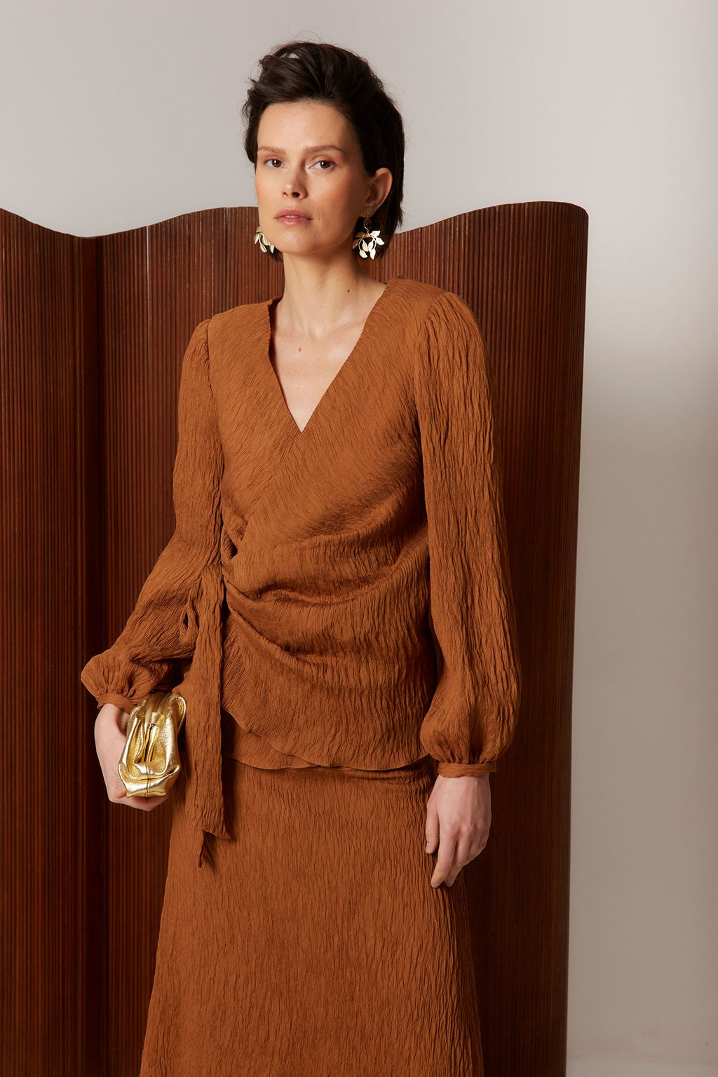 BLUSA INMA OCRE