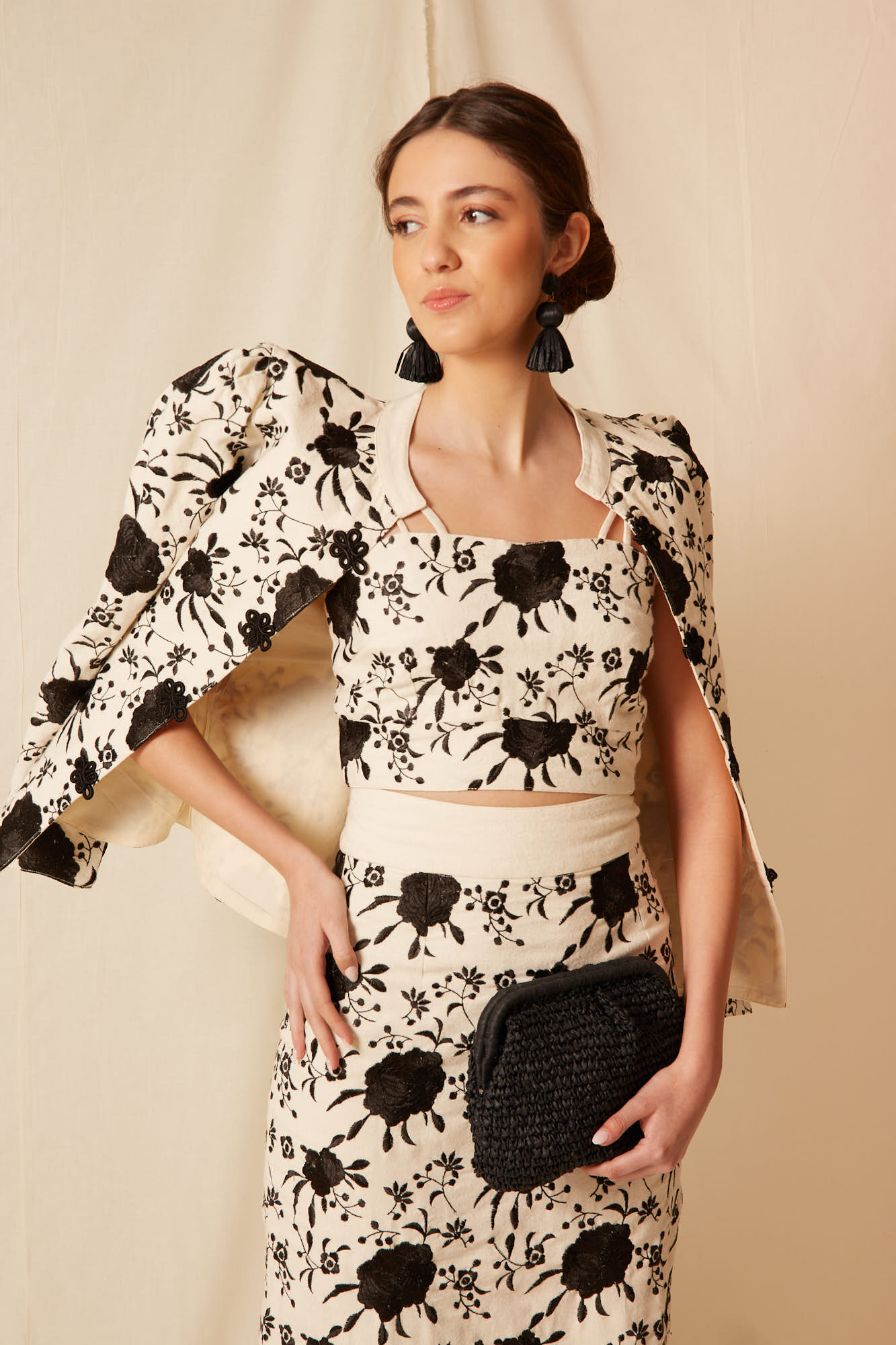 TOP LORENZA  NEGRO/BLANCO