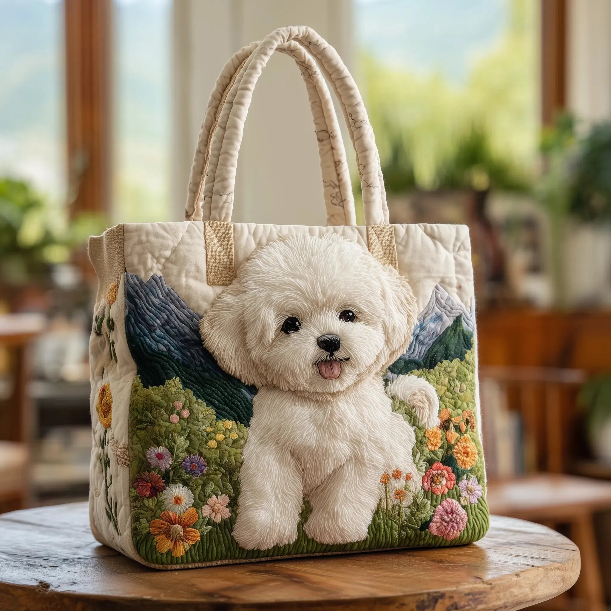 Encarnación | Bolso Tote Acolchado Artesanal Mujer Estampado Único