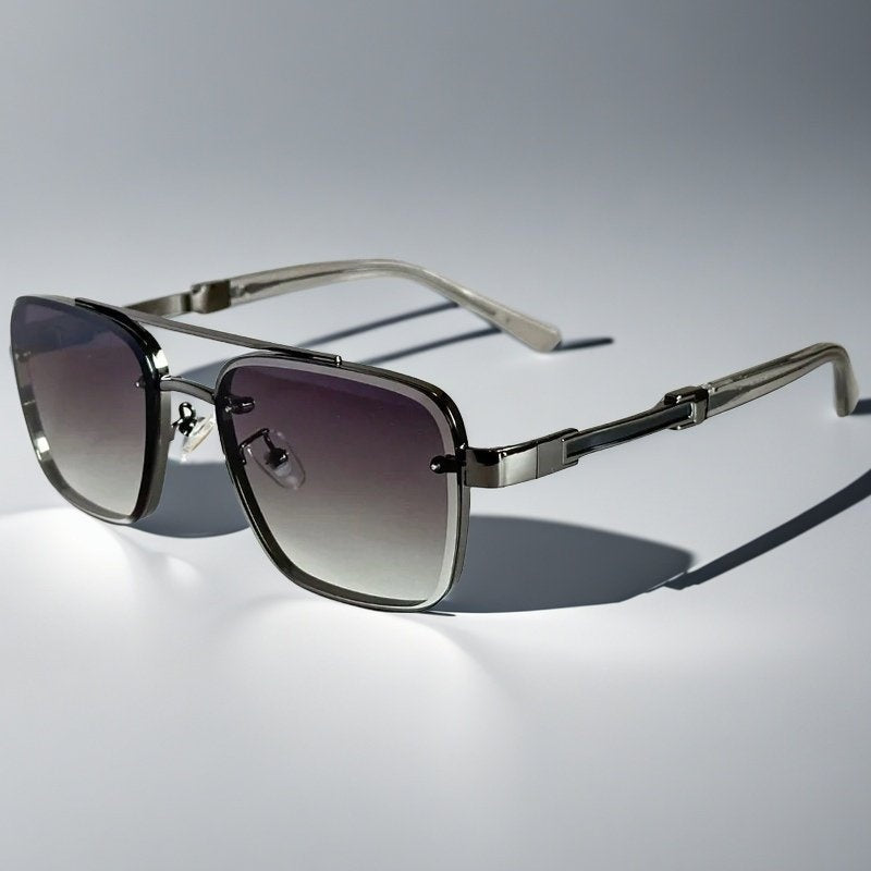 Daniela | Gafas de Sol Aviador Cuadradas Marco Dorado Mujer Lentes Degradados